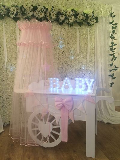 Baby pink candy cart