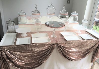 Fully styled buffet table