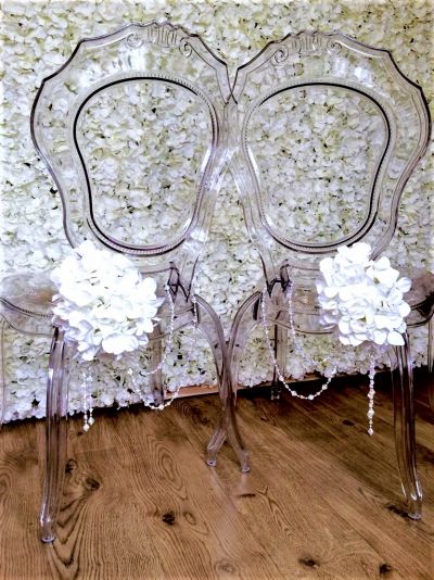 Wedding bride and groom chair