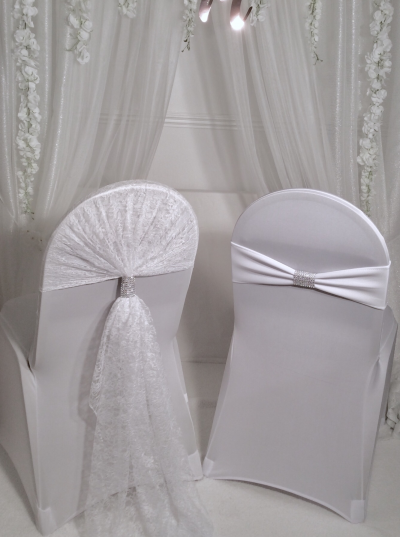 White lace chair hoods