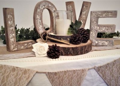 Wooden rustic letters