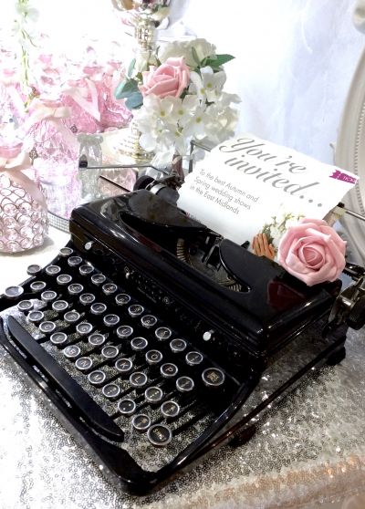 Vintage wedding type writer