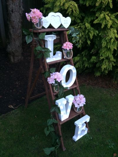 Wedding rustic ladders
