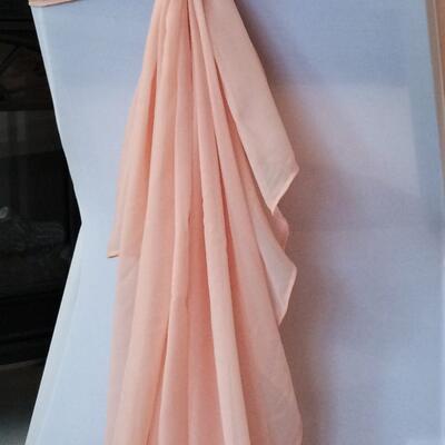 Blush pink chair hood.