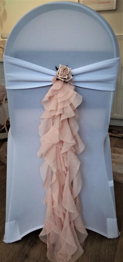 Wedding chair ruffles