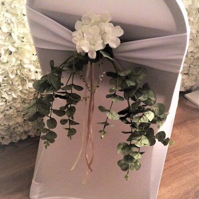 Wedding aisle chair decorations
