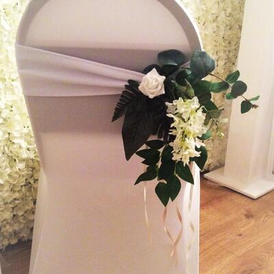 Wedding aisle chair decorations