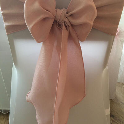  Blush pink linen sash 