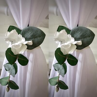 Floral wedding chair decor