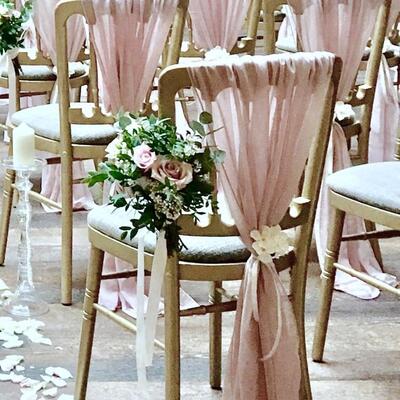 Chiffon chair drapes