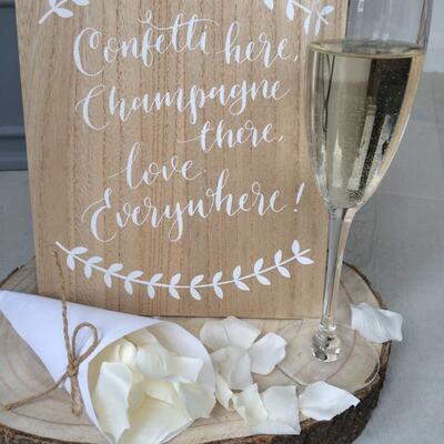 Rustic wedding sign