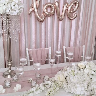 Copper pipe  wedding backdrop