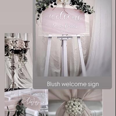 Perspex wedding sign
