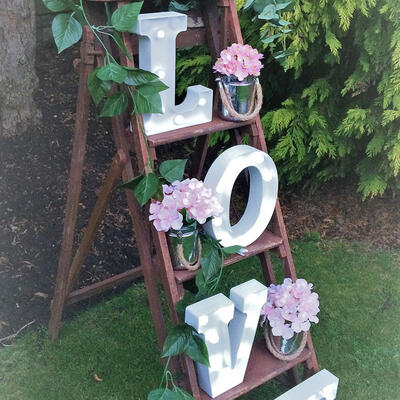 Rustic wedding ladders
