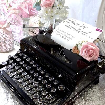 Vintage wedding type writer