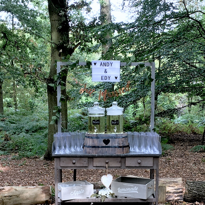 Rustic drink station