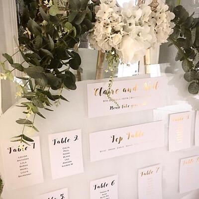 Perspex table planner
