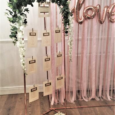 Rustic seating plan