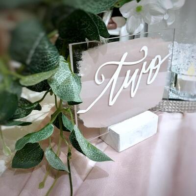 Perspex  table numbers