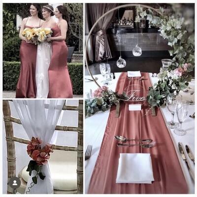 Burnt orange wedding decor