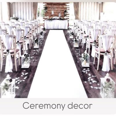 Rustic ceremony decor 