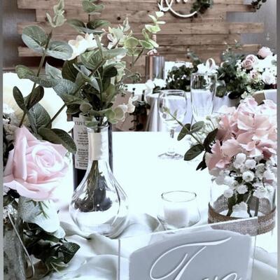 Wedding reception styling
