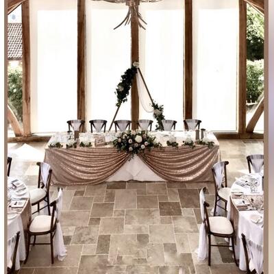 Wedding reception styling