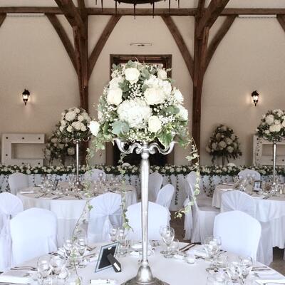 Green and white theme wedding